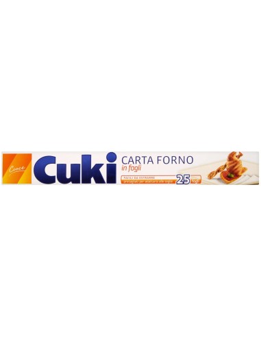 cuki carta forno 25 fogli 33x38cm - pretagliati per adattarsi alle teglie: tuttocasashop.live: carta & monouso