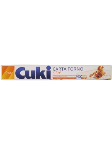 cuki carta forno 25 fogli 33x38cm - pretagliati per adattarsi alle teglie: tuttocasashop.live: carta & monouso