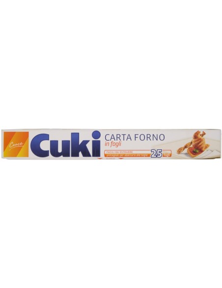 cuki carta forno 25 fogli 33x38cm - pretagliati per adattarsi alle teglie: tuttocasashop.live: carta & monouso