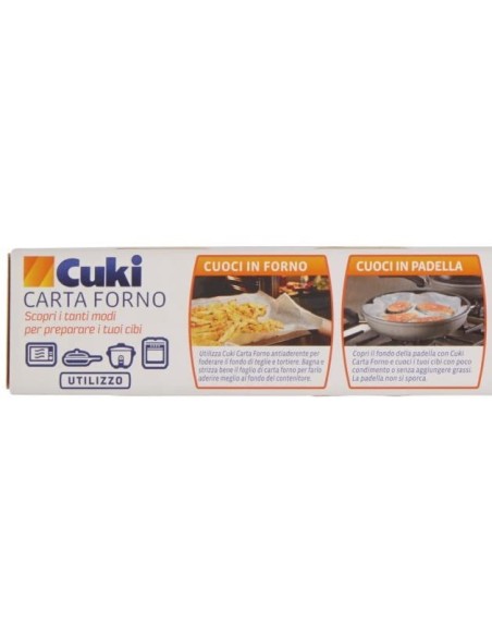 cuki carta forno 25 fogli 33x38cm - pretagliati per adattarsi alle teglie: tuttocasashop.live: carta & monouso