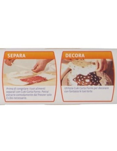 cuki carta forno 25 fogli 33x38cm - pretagliati per adattarsi alle teglie: tuttocasashop.live: carta & monouso
