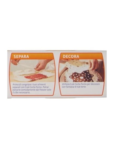cuki carta forno 25 fogli 33x38cm - pretagliati per adattarsi alle teglie: tuttocasashop.live: carta & monouso