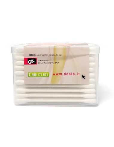 dealo cotonfiock 300 pezzi - bastoncini cotonati - biodegradabili: tuttocasashop.live: igiene e cura della persona