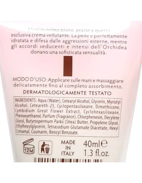 giardino dei sensi crema mani orchidea 40ml - formato viaggio - travel size: tuttocasashop.live: igiene e cura della persona