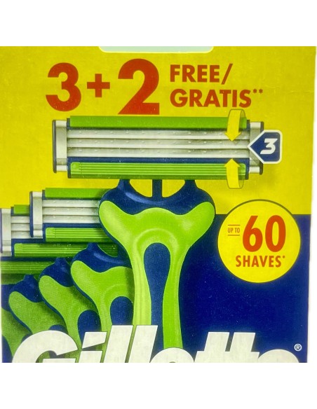 gillette sensor3 rasoi radi e getta trilama - 5 pezzi - sensitive: tuttocasashop.live: igiene e cura della persona