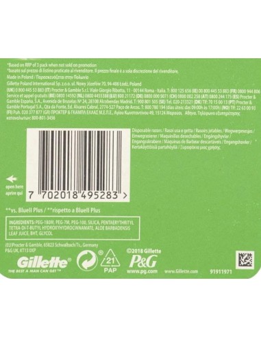 gillette sensor3 rasoi radi e getta trilama - 5 pezzi - sensitive: tuttocasashop.live: igiene e cura della persona