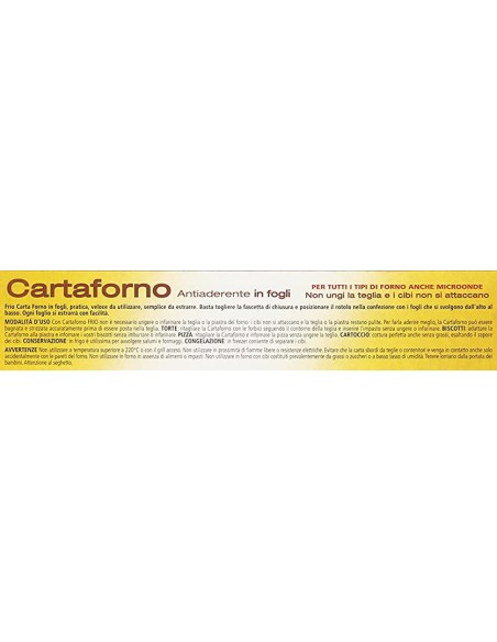 frio carta forno 25 fogli 33x38cm - pretagliati per adattarsi alle teglie: tuttocasashop.live: carta & monouso