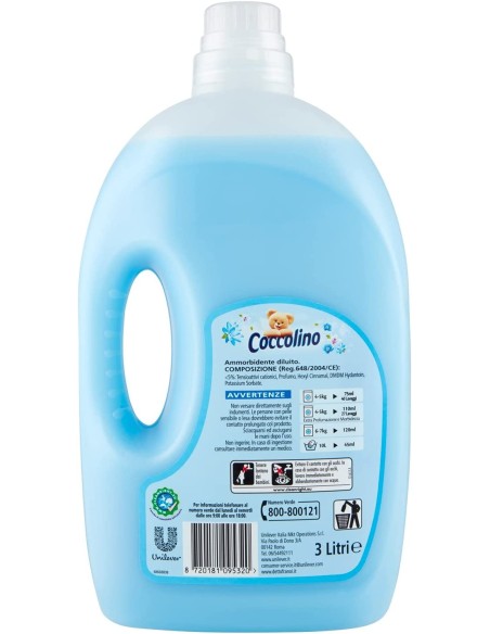 coccolino ammorbidente - 3 litri - 40 lavaggi - aria di primavera: tuttocasashop.live: prodotti per bucato e tessuti