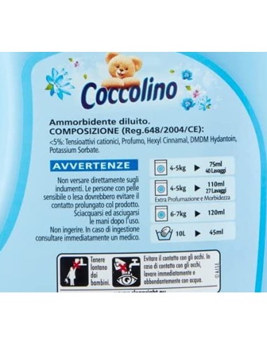 coccolino ammorbidente - 3 litri - 40 lavaggi - aria di primavera: tuttocasashop.live: prodotti per bucato e tessuti