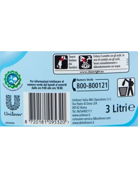 coccolino ammorbidente - 3 litri - 40 lavaggi - aria di primavera: tuttocasashop.live: prodotti per bucato e tessuti