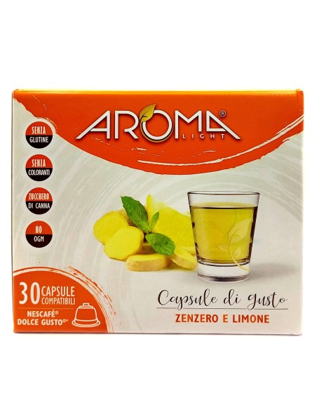 aroma light 30 capsule di gusto - zenzero e limone - nescafe' dolce gusto: tuttocasashop.live: altro - bazar