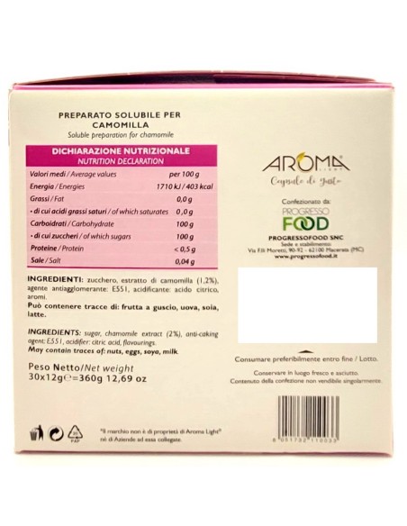 aroma light 30 capsule di gusto - camomilla - compatibili espresso point: tuttocasashop.live: altro - bazar