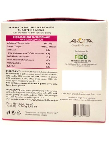 aroma light 30 capsule di gusto - ginseng - espresso point - con lattosio: tuttocasashop.live: altro - bazar