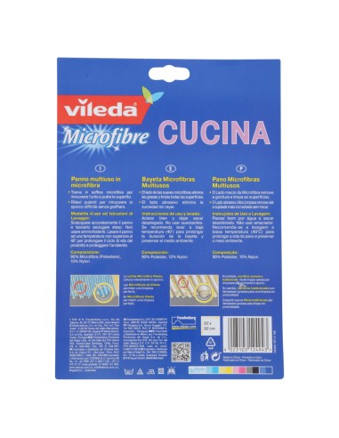 vileda microfibre cucina panno microfibra - 32x32cm: tuttocasashop.live: pulizia e cura della casa