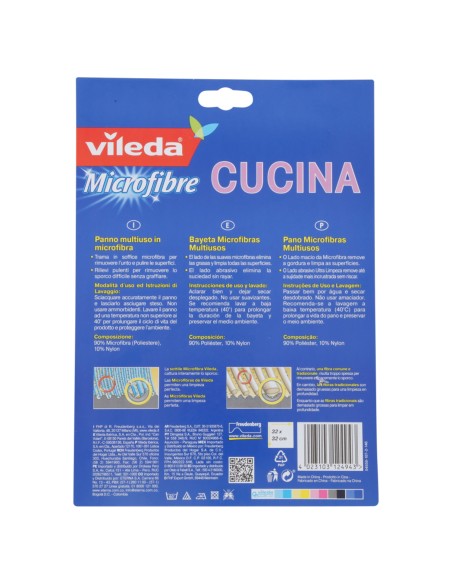 vileda microfibre cucina panno microfibra - 32x32cm: tuttocasashop.live: pulizia e cura della casa