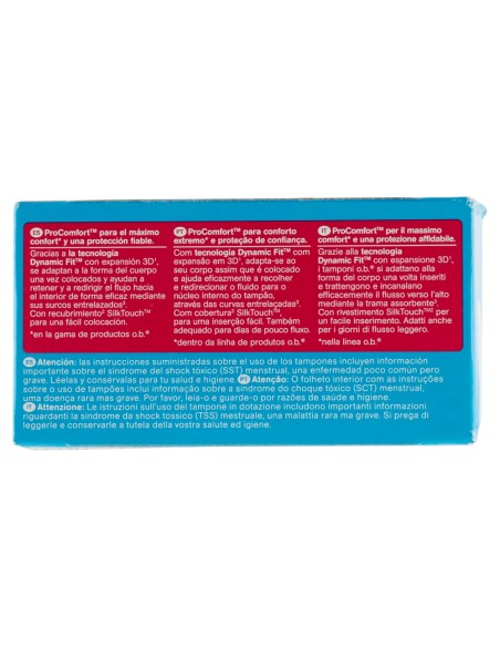 ob procomfort tamponi assorbenti interni con applicatore - 16 pezzi - mini: tuttocasashop.live: igiene e cura della persona