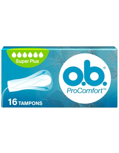 ob procomfort tamponi assorbenti interni applicatore - 16 pezzi - super plus: tuttocasashop.live: igiene e cura della persona