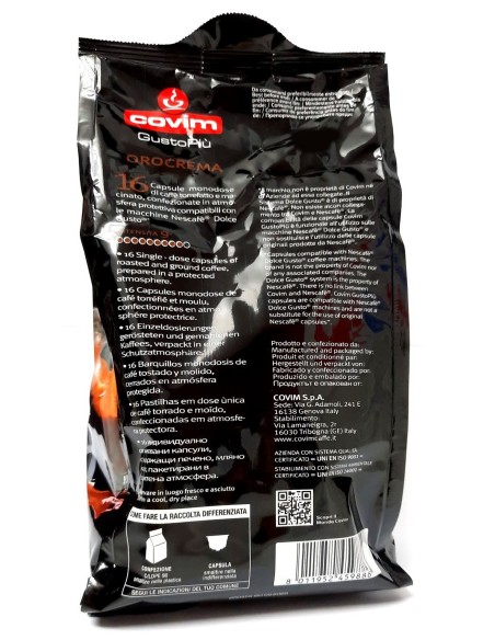 covim gustopiu' caffe' 16 capsule orocrema compatibili nescafe' dolce gusto: tuttocasashop.live: altro - bazar