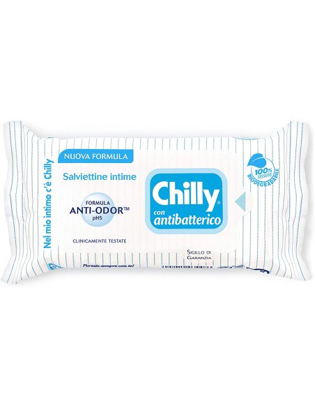 chilly salviettine intime imbevute 15pz - antibatteriche: tuttocasashop.live: igiene e cura della persona