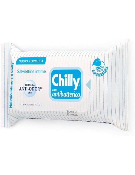 chilly salviettine intime imbevute 15pz - antibatteriche: tuttocasashop.live: igiene e cura della persona
