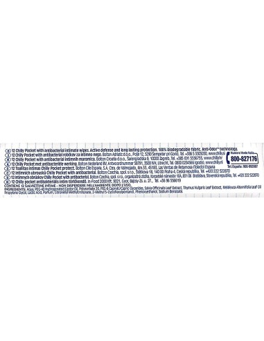 chilly salviettine intime imbevute 15pz - antibatteriche: tuttocasashop.live: igiene e cura della persona