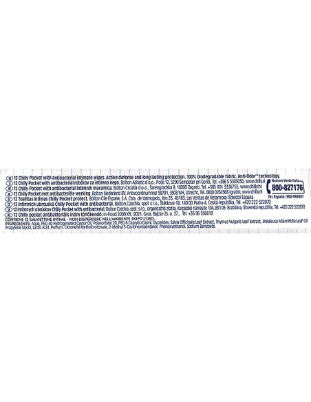 chilly salviettine intime imbevute 15pz - antibatteriche: tuttocasashop.live: igiene e cura della persona