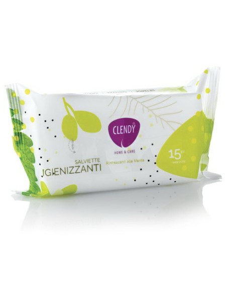 clendy 15 salviettine igienizzanti multiuso - rinfrescanti alla menta: tuttocasashop.live: igiene e cura della persona