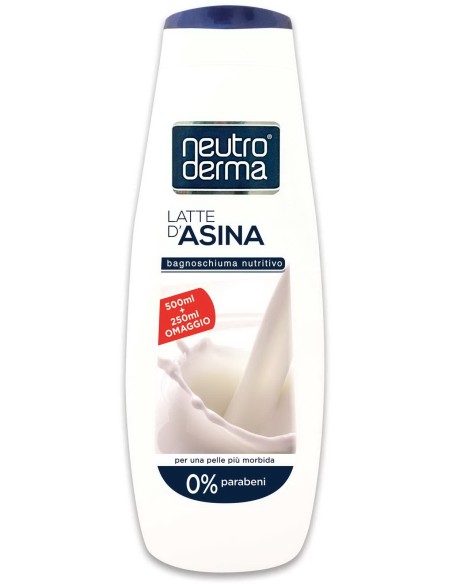 neutroderma bagnoschiuma - 750ml - latte d'asina: tuttocasashop.live: igiene e cura della persona