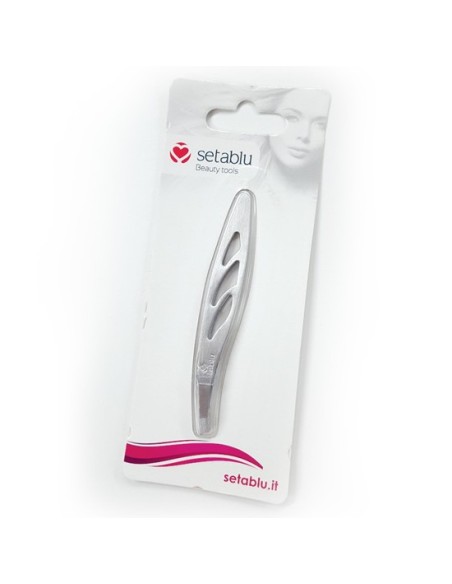 setablu pinze per ciglia con punta obliqua - color inox: tuttocasashop.live: igiene e cura della persona