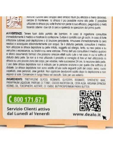 dealo strisce depilatorie pronte viso - 10 pezzi - con argan: tuttocasashop.live: igiene e cura della persona