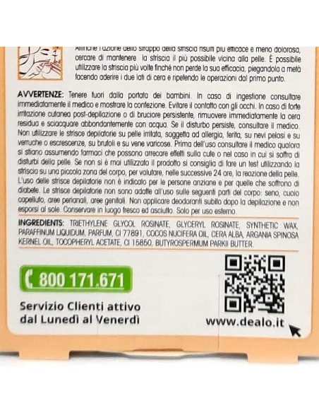 dealo strisce depilatorie pronte viso - 10 pezzi - con argan: tuttocasashop.live: igiene e cura della persona
