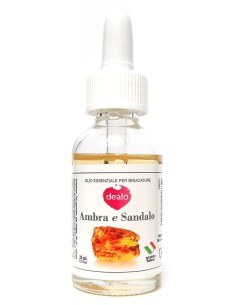 dealo deodorante essential oil 20ml - flacone con contagocce ambra e sandalo: tuttocasashop.live: pulizia e cura della casa
