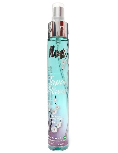 nani' acqua profumata body mist con aloe vera gel bio 75ml - japan flower: tuttocasashop.live: igiene e cura della persona