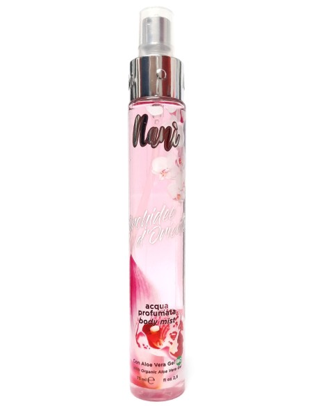nani' acqua profumata body mist con aloe vera gel bio 75ml - orchidee orient: tuttocasashop.live: igiene e cura della persona