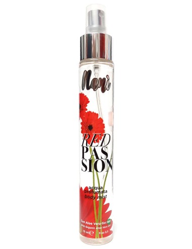 nani' acqua profumata body mist con aloe vera gel bio 75ml - red passion: tuttocasashop.live: igiene e cura della persona