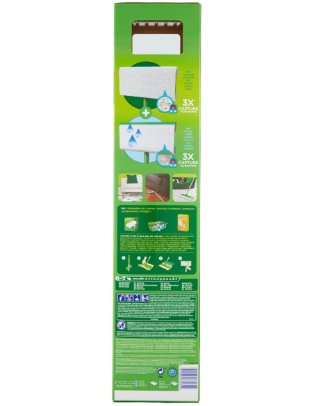 swiffer kit sistema completo - scopa + 8 panni catturapolvere + 3 umidific.: tuttocasashop.live: pulizia e cura della casa
