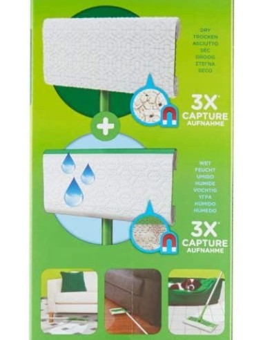 swiffer kit sistema completo - scopa + 8 panni catturapolvere + 3 umidific.: tuttocasashop.live: pulizia e cura della casa
