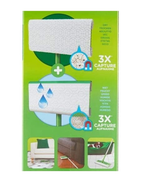swiffer kit sistema completo - scopa + 8 panni catturapolvere + 3 umidific.: tuttocasashop.live: pulizia e cura della casa