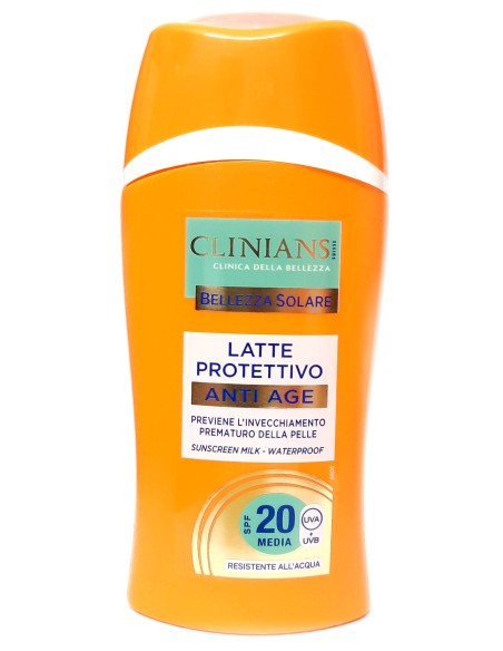clinians anti age latte protettivo solare - 200ml - spf 20 protezione media: tuttocasashop.live: igiene e cura della persona
