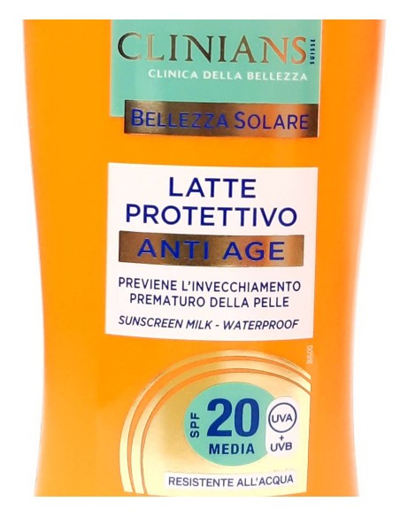 clinians anti age latte protettivo solare - 200ml - spf 20 protezione media: tuttocasashop.live: igiene e cura della persona
