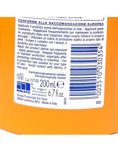 clinians anti age latte protettivo solare - 200ml - spf 20 protezione media: tuttocasashop.live: igiene e cura della persona