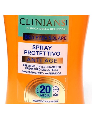 clinians anti age spray protettivo solare - 150ml - spf 20 protezione media: tuttocasashop.live: igiene e cura della persona