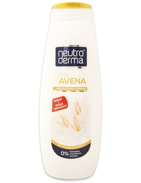 neutroderma bagnoschiuma - 750ml - latte d'avena: tuttocasashop.live: igiene e cura della persona
