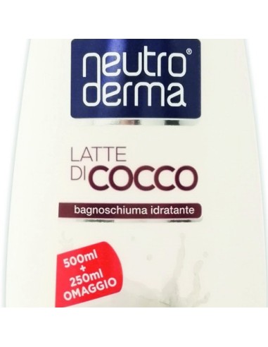 neutroderma bagnoschiuma - 750ml - latte di cocco: tuttocasashop.live: igiene e cura della persona
