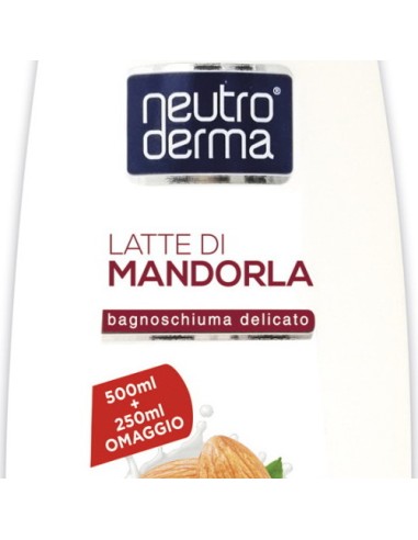 neutroderma bagnoschiuma - 750ml - latte di mandorla: tuttocasashop.live: igiene e cura della persona
