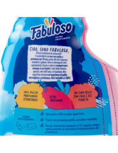 fabuloso vetri profumoso spray 600ml - freschezza di rosa - vetri e specchi: tuttocasashop.live: pulizia e cura della casa