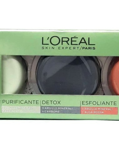 l'oreal skin expert multi-masking maschere viso argilla pura - mini set tris: tuttocasashop.live: igiene e cura della persona