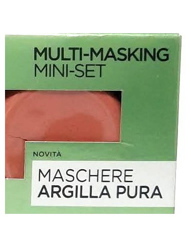 l'oreal skin expert multi-masking maschere viso argilla pura - mini set tris: tuttocasashop.live: igiene e cura della persona