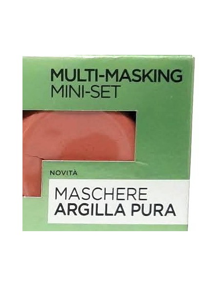 l'oreal skin expert multi-masking maschere viso argilla pura - mini set tris: tuttocasashop.live: igiene e cura della persona