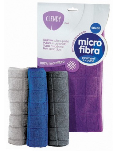 clendy panno microfibra pavimenti - 40x60 cm - vari colori: tuttocasashop.live: pulizia e cura della casa